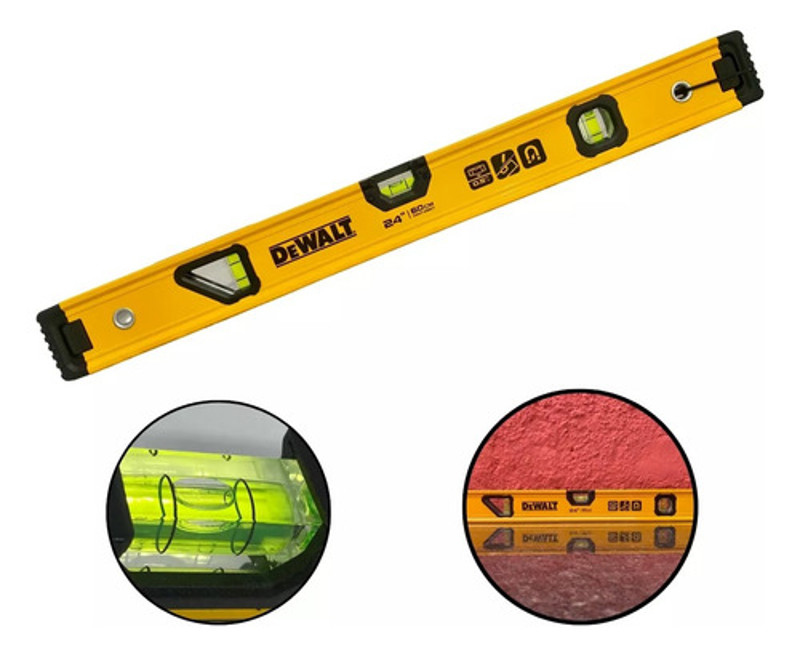 NIVEL 03 BOLHAS  BASE MAGNETICA DE ALUMINIO 24" 60CM DEWALT - DWHT42807