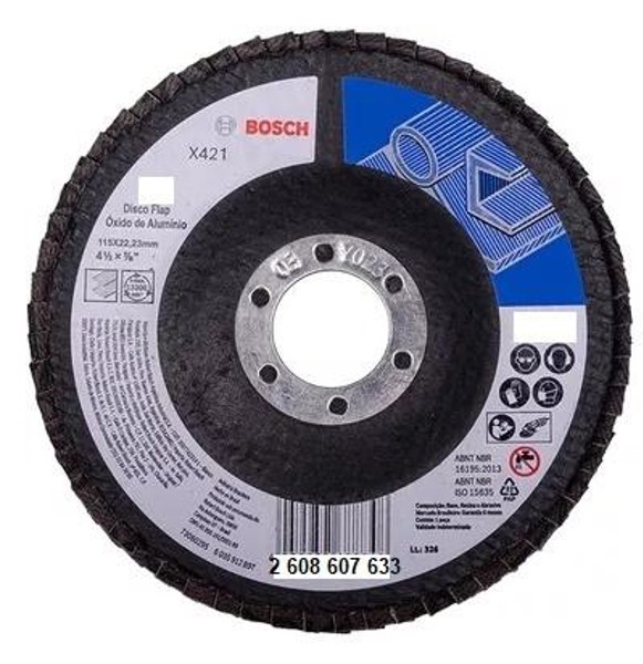 DISCO FLAP METAL 4.1/2 " 125MM PARA POLIR E LIMPEZA METAL GRAO 50 N377 BOSCH - 2608607633