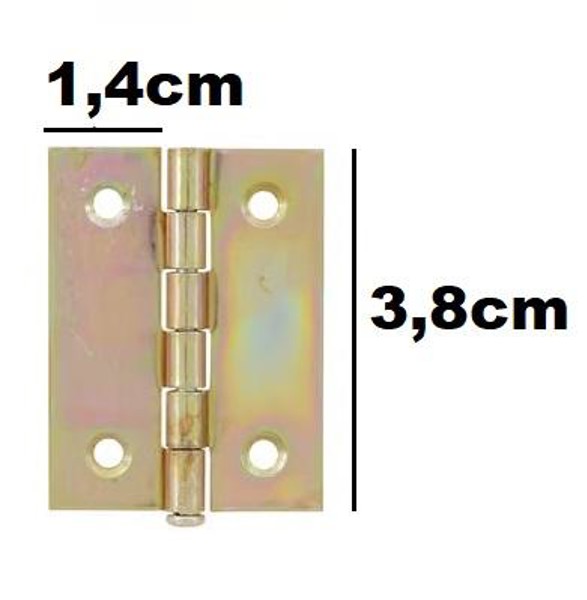 DOBRADICA AMARELA PARA MOVEIS B 250 DE 1.1/2" 38MM