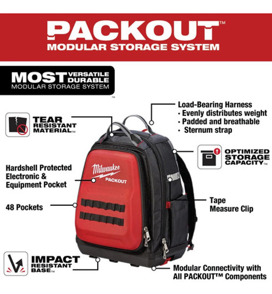 BOLSA E MOCHILA DE FERRAMENTAS PACKOUT MILWAUKEE - 48-22-8301