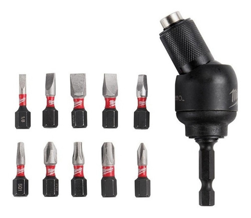 JOGO DE 11PCS COM PONTAS E EXTENSOR ANGULAR MILWAUKEE - 48-32-2301