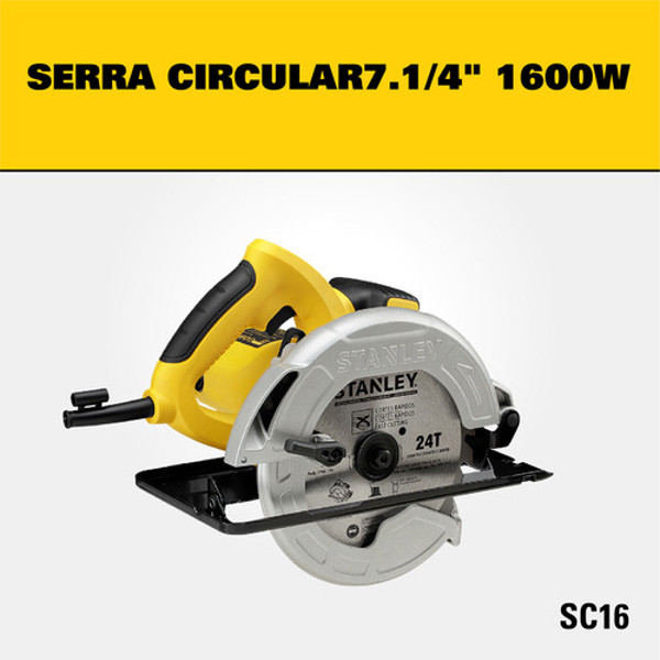 SERRA CIRCULAR 185MM COM 1600W STANLEY - SC16-B2 220V