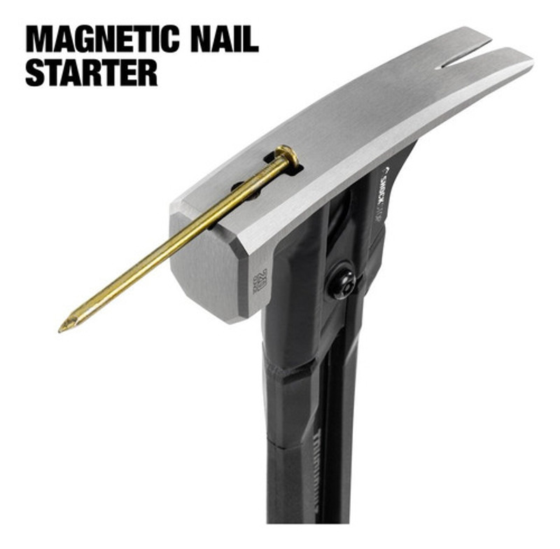 MARTELO ANTI VIBRACAO UNHA RETA PONTA MAGNETICA 567GR TOUGHBUILT - TB-H1-1SBR-S20