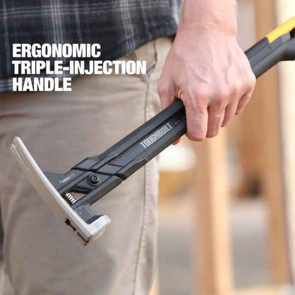 MARTELO ANTI VIBRACAO UNHA RETA PONTA MAGNETICA 567GR TOUGHBUILT - TB-H1-1SBR-S20