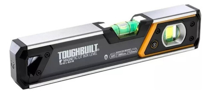 NIVEL 02 BOLHAS COM ILUMINACAO BASE MAGNETICA 9" 23CM TOUGHBUILT - TB-H2-L-9LH-M