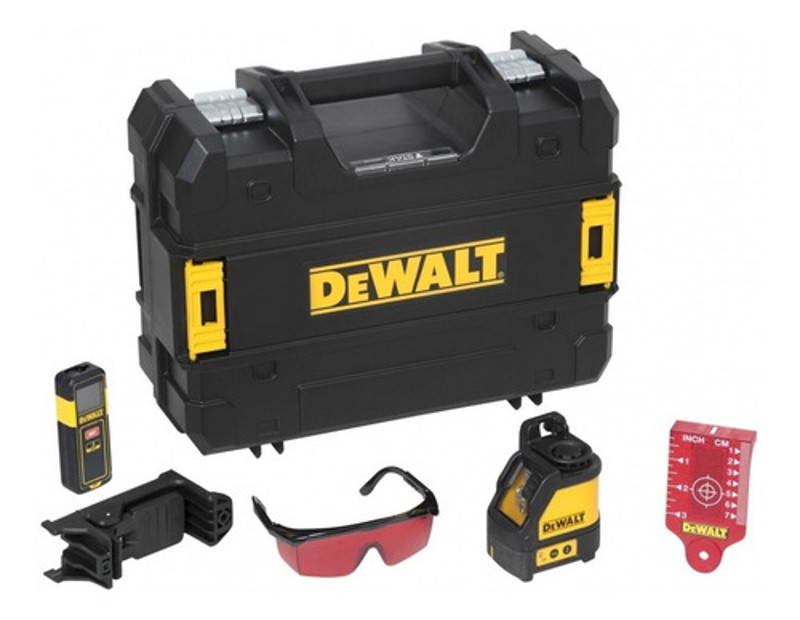 KIT NIVEL VERMELHO E TRENA LASER 15MTS COM MALETA DEWALT - DW0886K