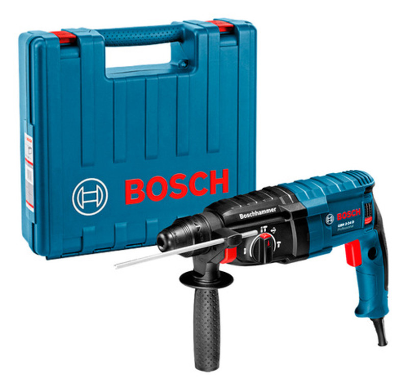 MARTELETE DE IMPACTO COM 820W E MALETA BOSCH - GBH2-24D 0611.2A0.2E0 220V