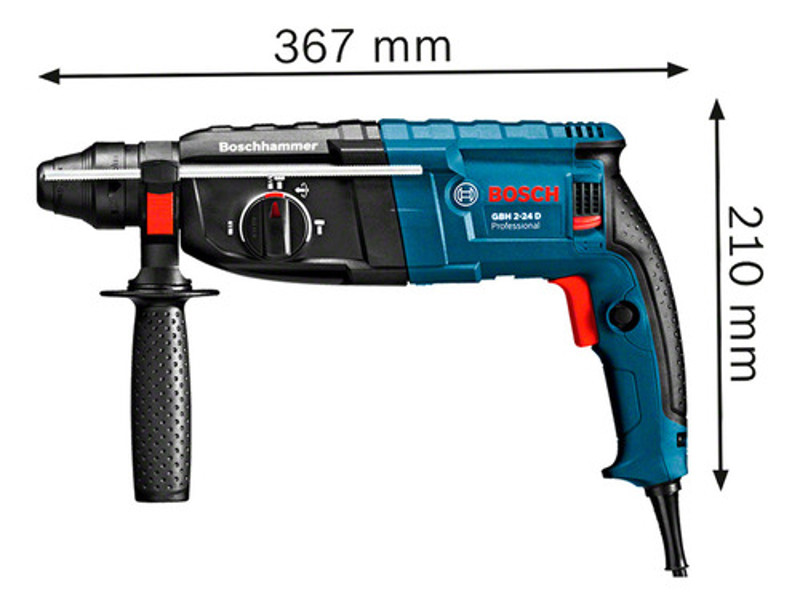MARTELETE DE IMPACTO COM 820W E MALETA BOSCH - GBH2-24D 0611.2A0.2E0 220V