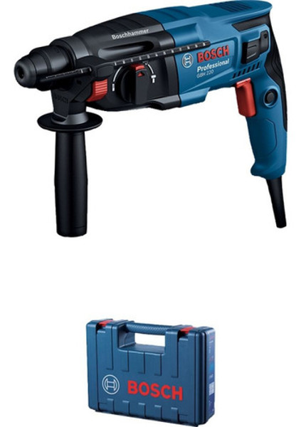 MARTELETE DE IMPACTO COM 720W E MALETA BOSCH - GBH220 - 0611.2A6.0E0 220V