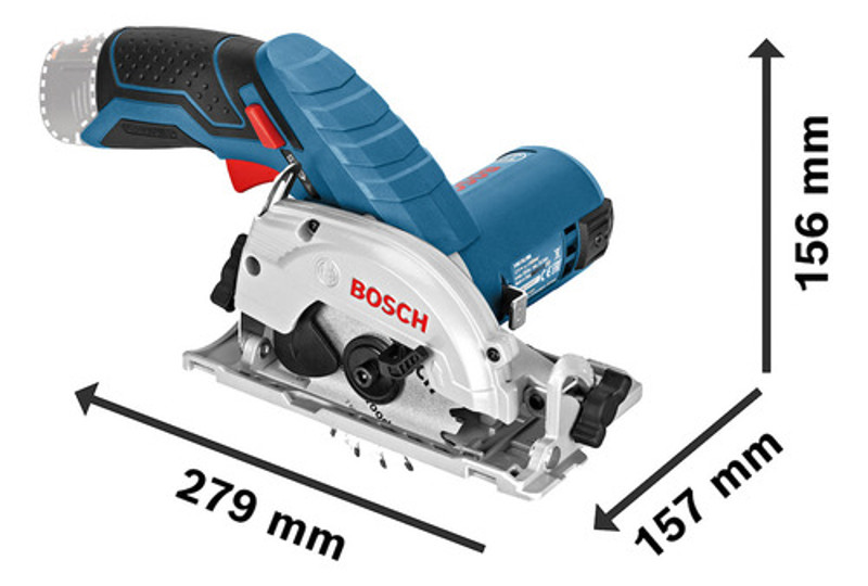 MINI SERRA CIRCULAR 12V SIMPLES GKS 12V-26 BOSCH - 06016A1001000