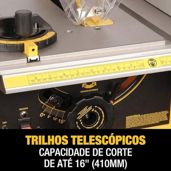 SERRA MESA BANCADA 10" COM 1800W DEWALT - DWE7470-B2 220V
