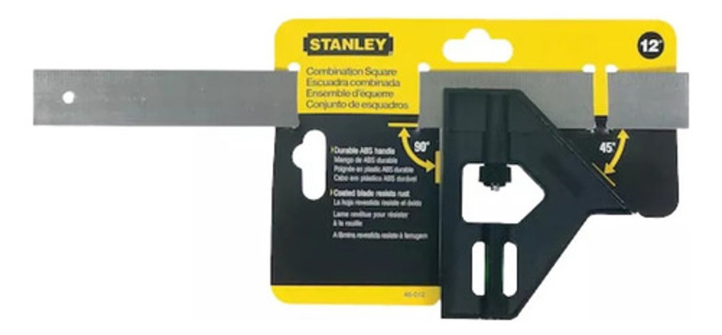 ESQUADRO INOX COM NIVEL 12" 30,5MM STANLEY - 46-012