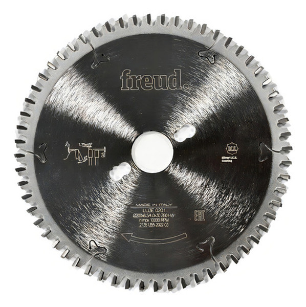 DISCO CORTE DE 200MM PARA FUNDO DE 6MM COM 60 DENTES FREUD - LU3E0201