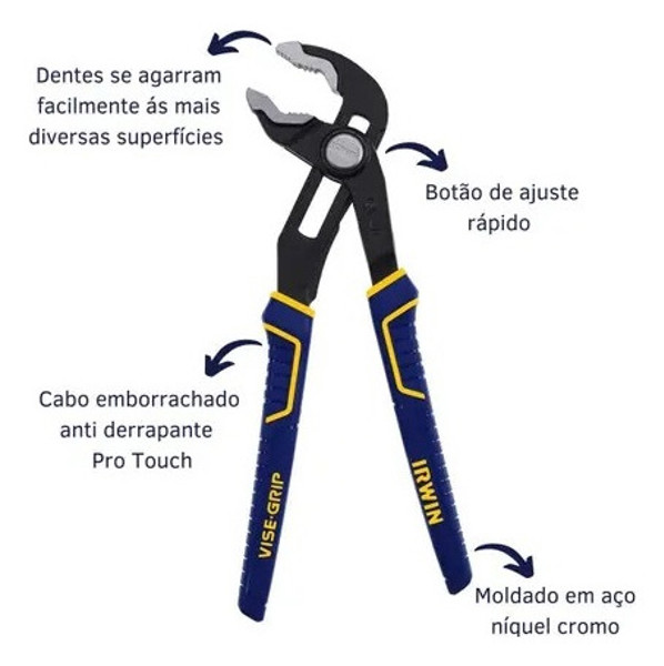 ALICATE GROOVELOCK IRWIN V-GRIP 12" 30CM - 2078112