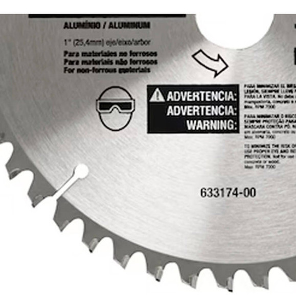 DISCO PARA ALUMINIO DE 7.1/2" 185MM COM 48 DENTES DEWALT - DWA03200