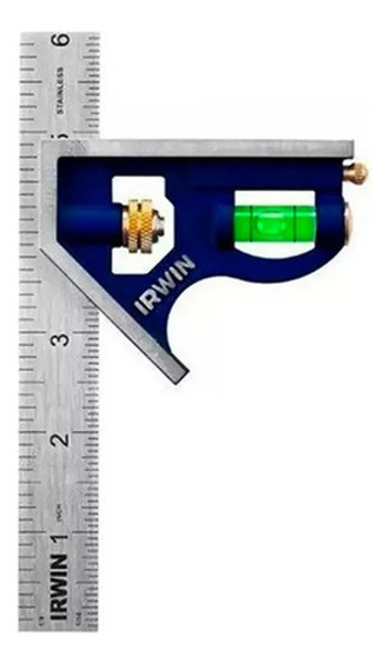 ESQUADRO INOX COM NIVEL 6" 152MM IRWIN - 1884634