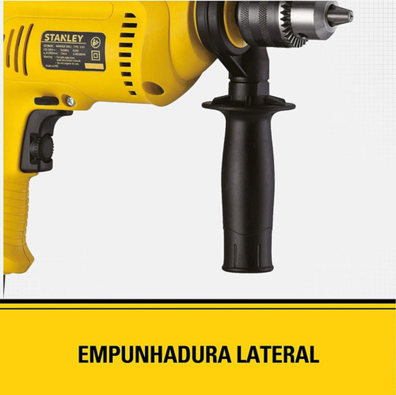 FURADEIRA DE IMPACTO 1/2'' - 13MM COM 600W STANLEY - SDH600B2 220V