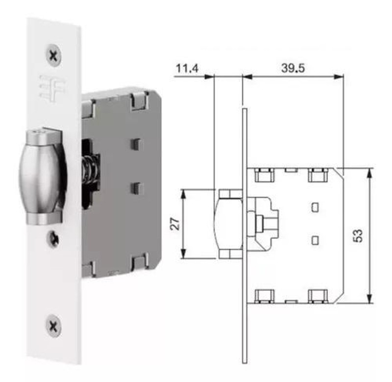 FECHADURA PIVOTANTE AUXILIAR 3F - FECHO PIVO C265