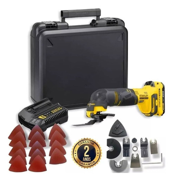 MULTIFERRAMENTA OSCILANTE BATERIA 20V COMPLETA COM MALETA STANLEY - SCT500D1K-BR