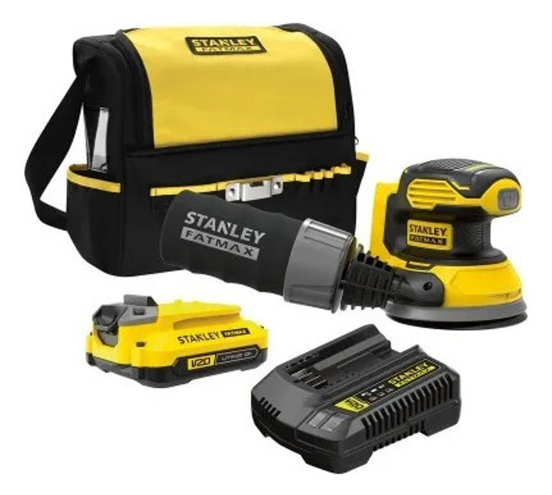 LIXADEIRA ORBITAL VELCRO A BATERIA 20V COMPLETA STANLEY - SCS220C1S-BR