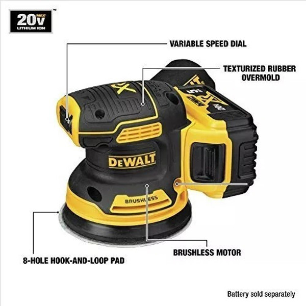 LIXADEIRA ORBITAL VELCRO BATERIA 20V DEWALT - DCW210B