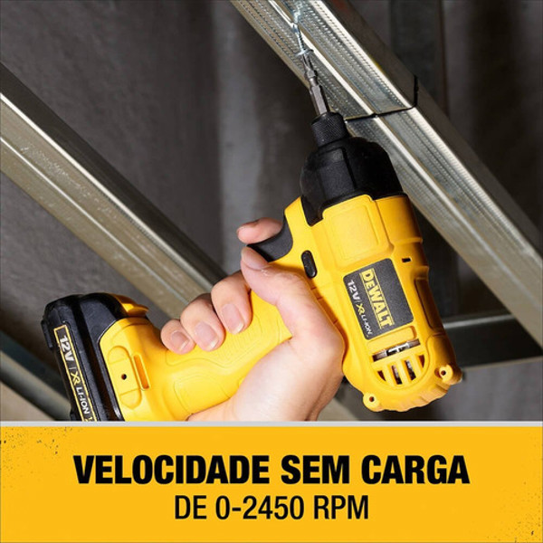 KIT 02 PARAFUSADEIRAS 12V (DCD700 + DCF805) COM MALETA DEWALT - DCK201C2-BR