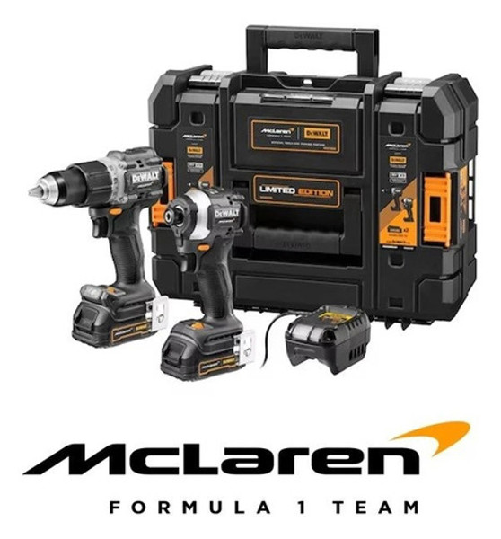 KIT COM 02 PARAFUSADEIRAS 20V E MALETA MCLAREN DEWALT - DCK200ME2GT-BR