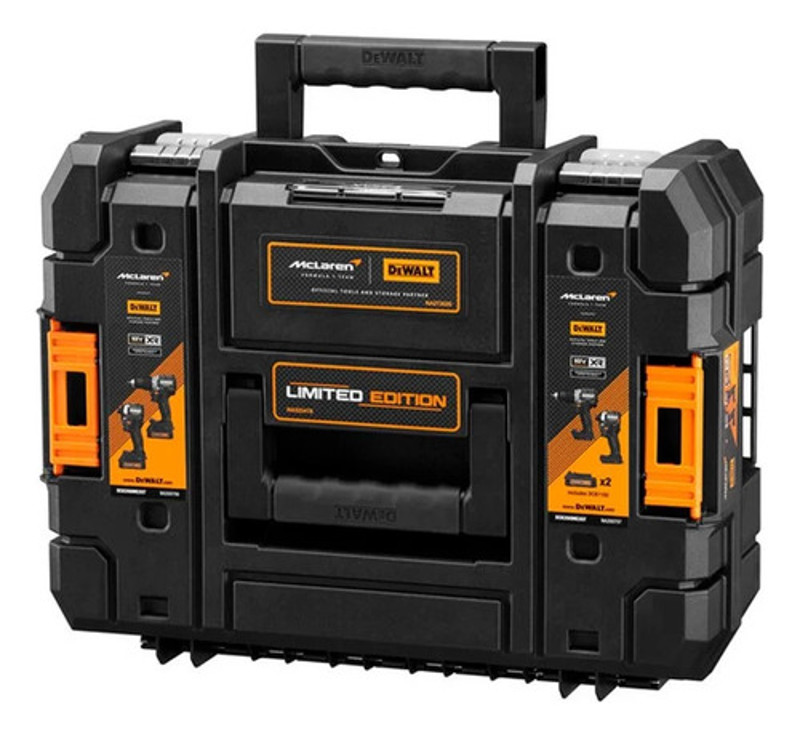 KIT COM 02 PARAFUSADEIRAS 20V E MALETA MCLAREN DEWALT - DCK200ME2GT-BR
