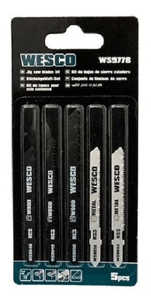 JOGO DE 05PCS COM LAMINAS TICO TICO WESCO - WS9778