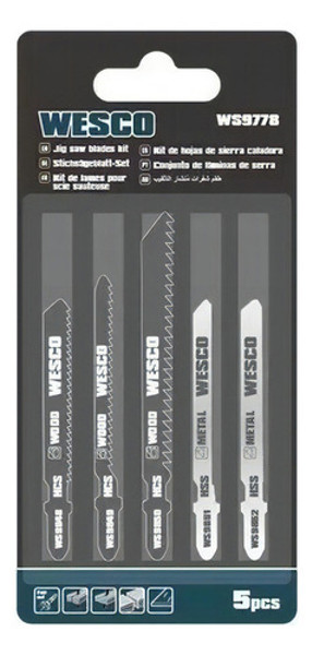 JOGO DE 05PCS COM LAMINAS TICO TICO WESCO - WS9778