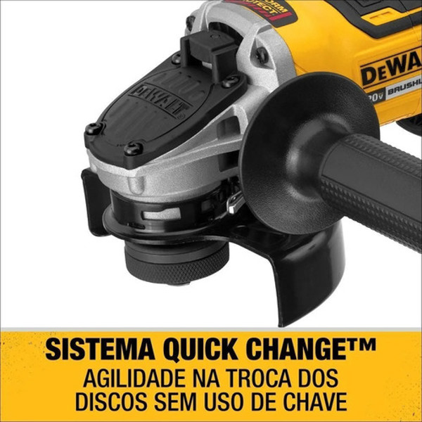 ESMERILHADEIRA ANGULAR 4.1/2'' BATERIA 20V DEWALT - DCG413B-B2