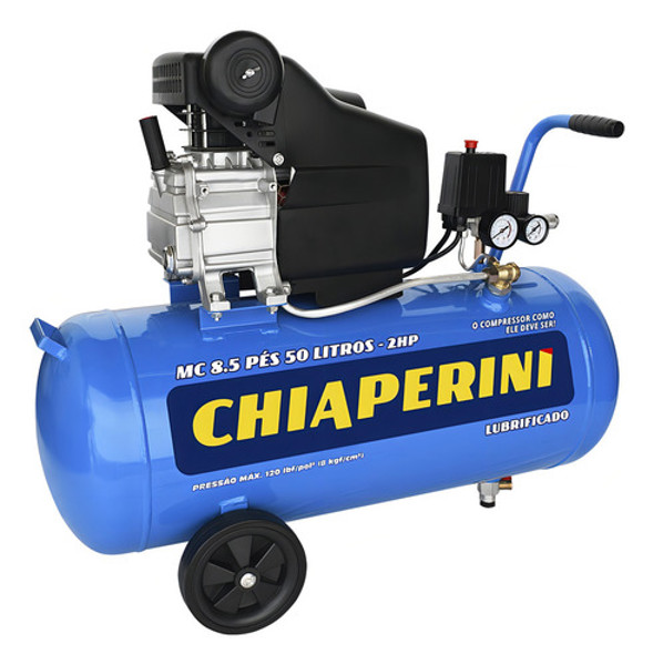 COMPRESSOR MONOFASICO CHIAPERINI 2,0HP 8,5/50L AZUL 127V