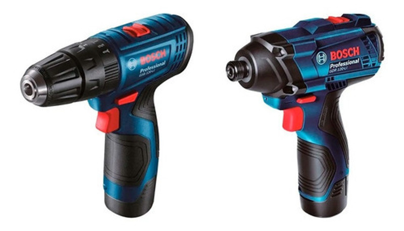 KIT 02 PARAFUSADEIRAS 12V (GSR120 + GDR120) COM MALETA BOSCH - 06019G80E4000