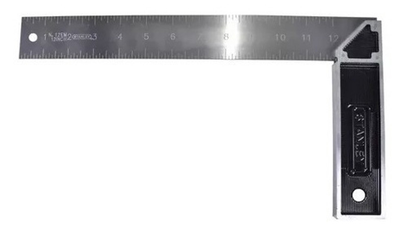 ESQUADRO ALUMINIO INOX DE 12" 300MM STANLEY - 46-536