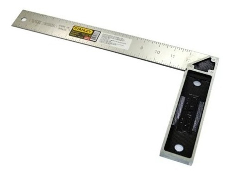 ESQUADRO ALUMINIO INOX DE 12" 300MM STANLEY - 46-536