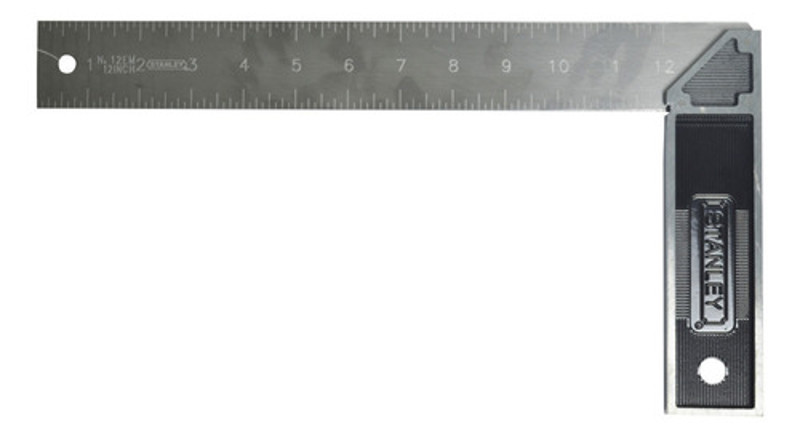 ESQUADRO ALUMINIO INOX DE 12" 300MM STANLEY - 46-536