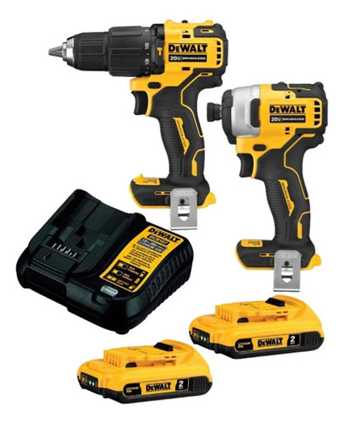 KIT 02 PARAFUSADEIRAS 20V COMPACTA COM BOLSA DEWALTD - DCK279D1E1-BR