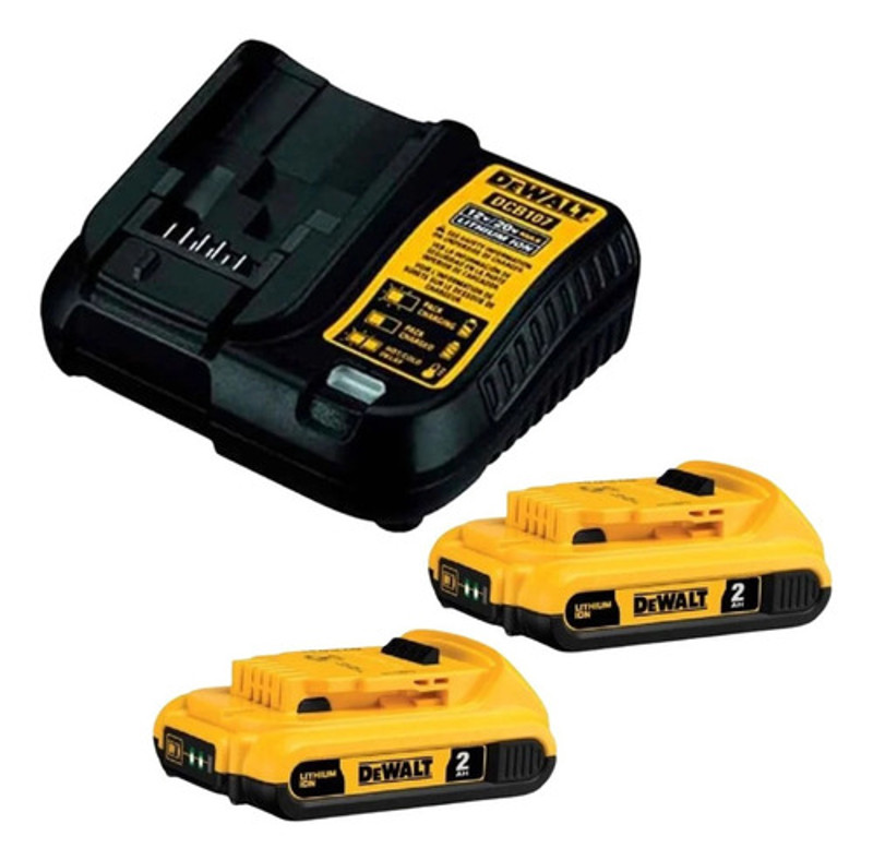 KIT 02 PARAFUSADEIRAS 20V COMPACTA COM BOLSA DEWALTD - DCK279D1E1-BR