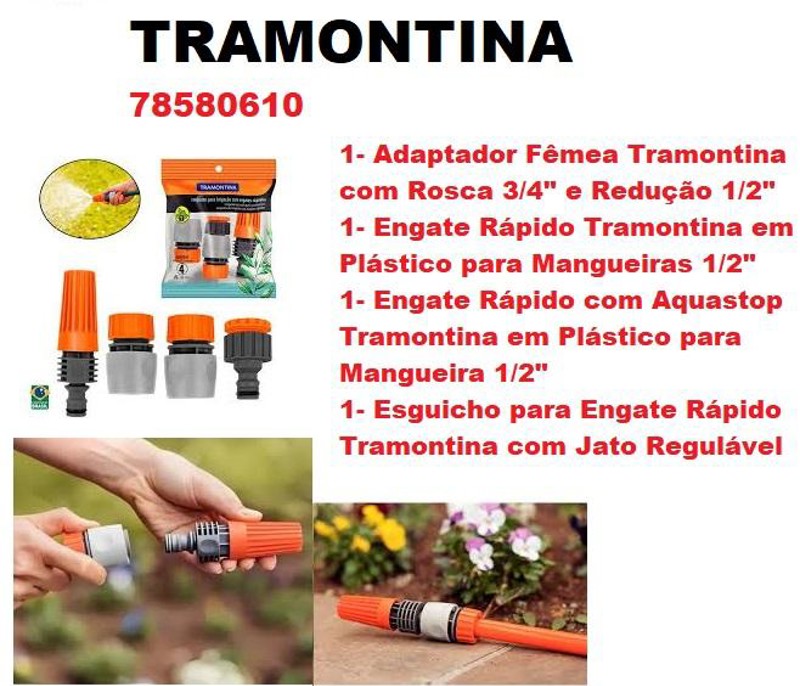 JOGO DE 04PCS PARA MANGUEIRA JARDIM TRAMONTINA - 78580610