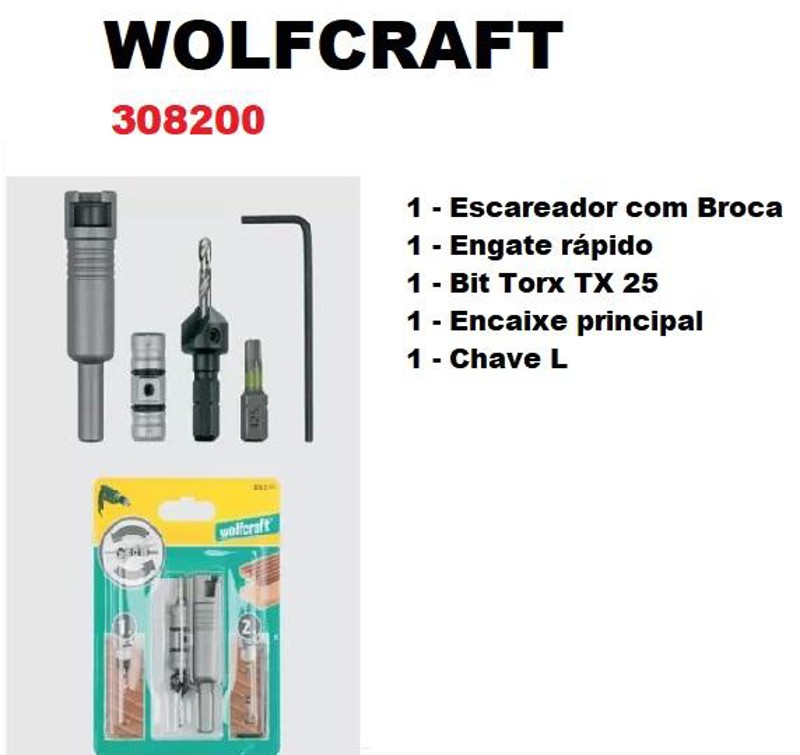 JOGO DE 04PCS TROCA RAPIDO WOLFCRAFT - 3082000
