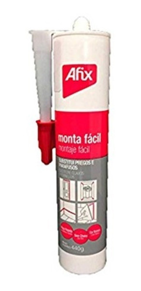 SILICONE AFIX ADESIVO COM 400G - PREGO LIQUIDO BASE AGUA