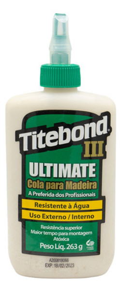 COLA TITEBOND III ULTIMATE WOOD GLUE 263G - 31413