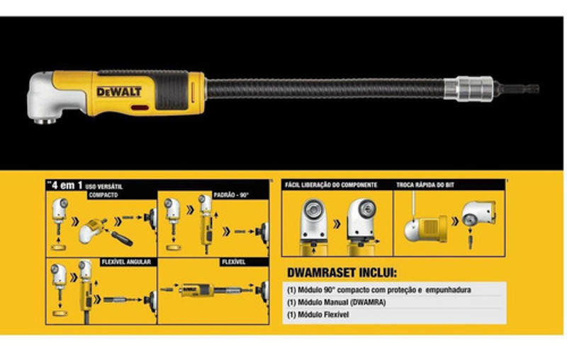 ADAPTADOR ANGULAR 90 GRAUS DEWALT - DWAMRASET