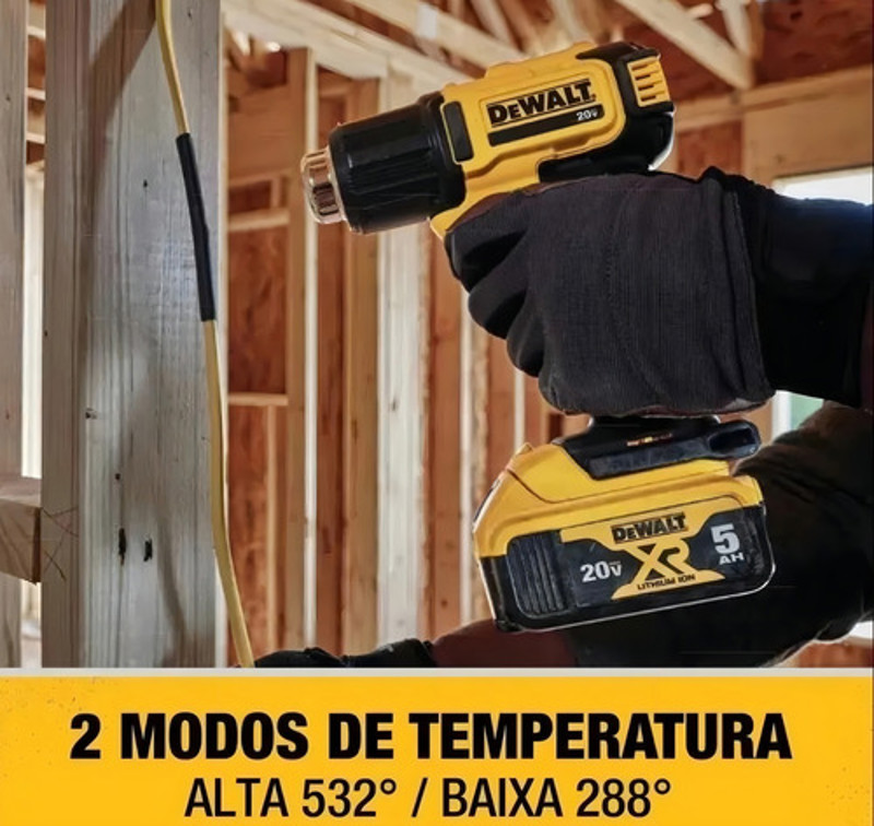 SOPRADOR TERMICO A BATERIA 20V DEWALT - DCE530B