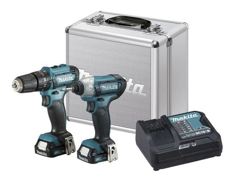 KIT 02 PARAFUSADEIRAS 12V COM MARTELETE E MALETA MAKITA - CLX228SAX