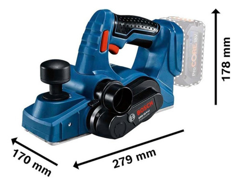 PLAINA A BATERIA 18V 82MM GHO 18V-LI BOSCH - 06015A03D0000