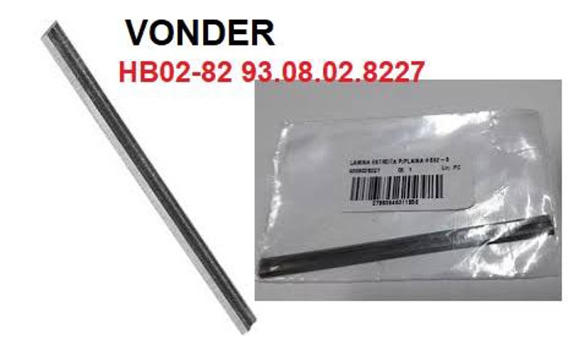 KIT COM 01 LAMINA E FACA ESTREITA PARA PLAINA VONDER - HB02-82 93.08.02.8227