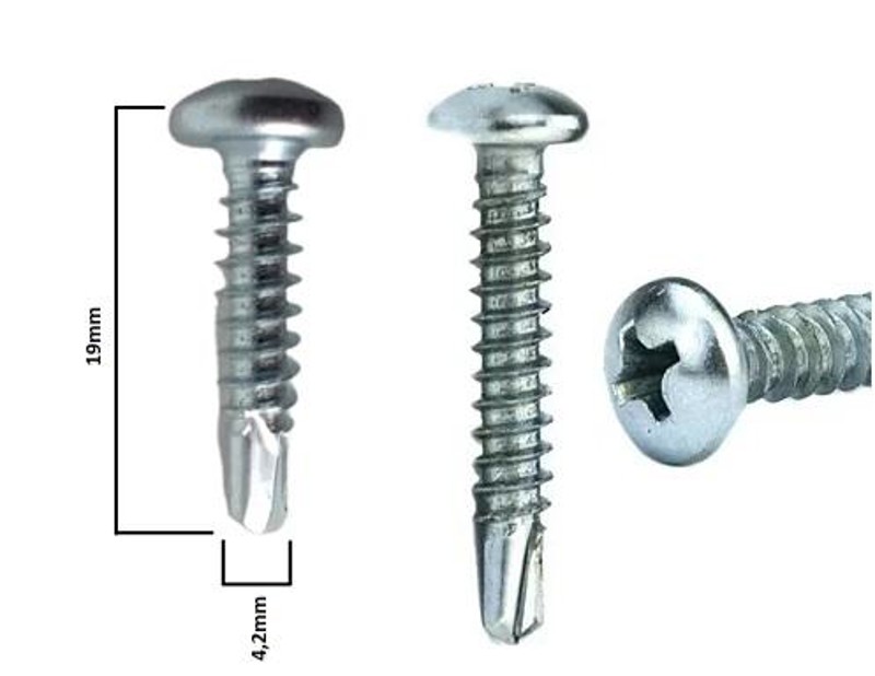 PARAFUSO PHILIPS AUTOBROCANTE CABECA DE PANELA - 4,2X19MM CAIXA COM 1200 UNIDADES