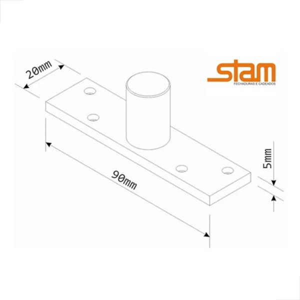 PINO PIVOTANTE DE ACO PARA 150KG STAM - 76340