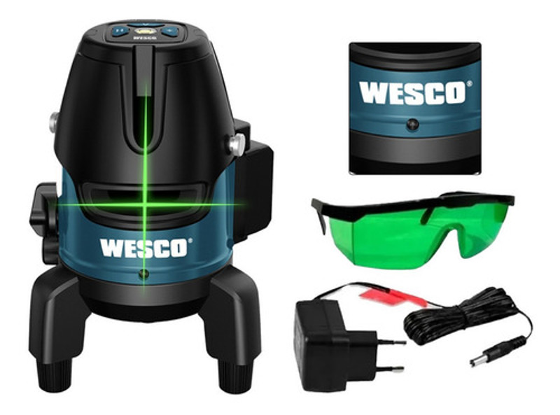 NIVEL A LASER VERDE ROTATIVO DE 7MTS COM MALETA WESCO - WS8911K